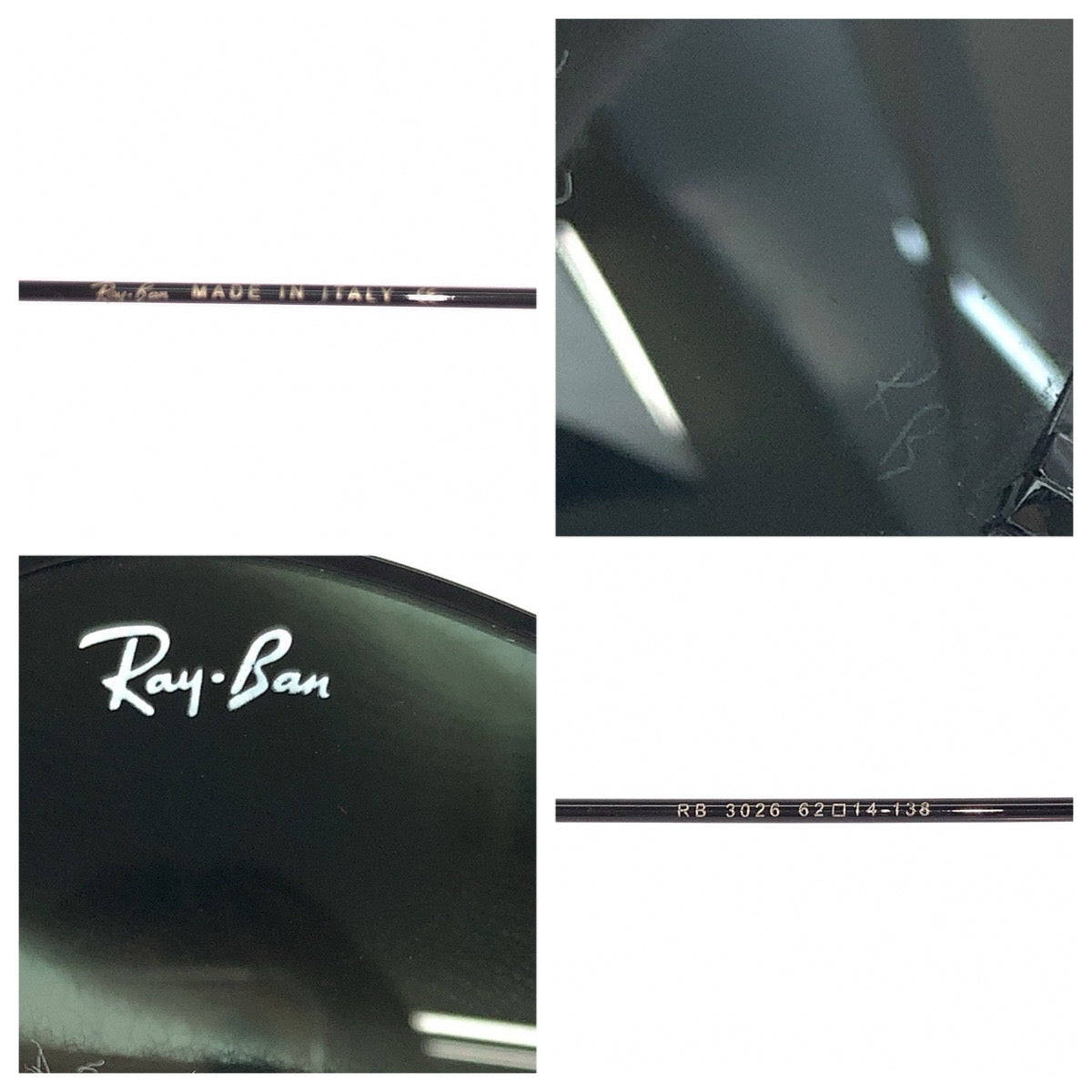 Ray-Ban レイバン アビエーター Aviator Large Metal II サイズ62□14 ブラック グリーン メタル RB3026 サングラス 男女兼用 ティアドロップ メンズ AB13