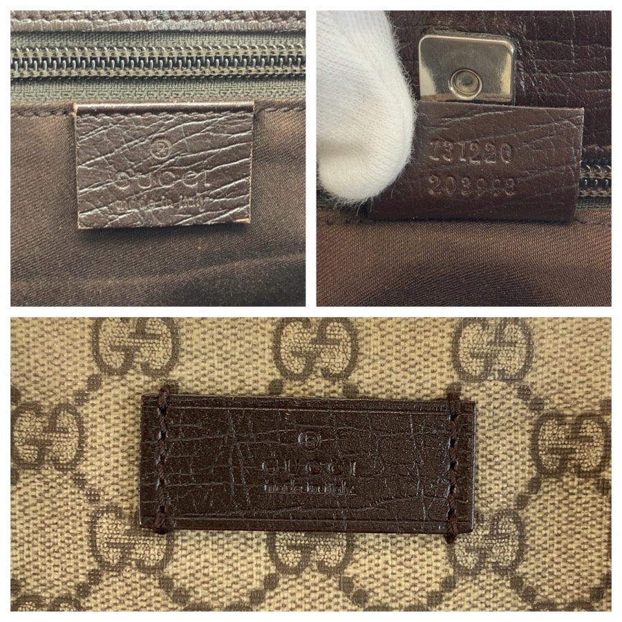 GUCCI グッチ ブラウン GGスプリームキャンバス 131220 トートバッグ ショルダーバッグ レディース ABP25