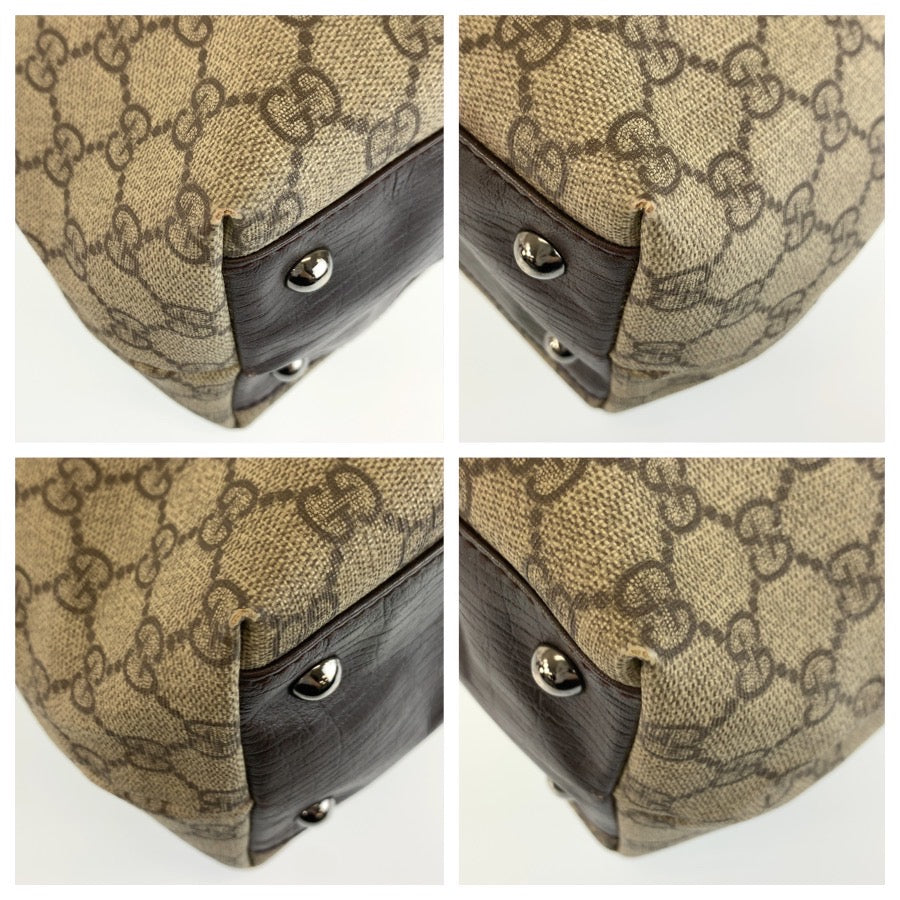 GUCCI グッチ ブラウン GGスプリームキャンバス 131220 トートバッグ ショルダーバッグ レディース ABP25