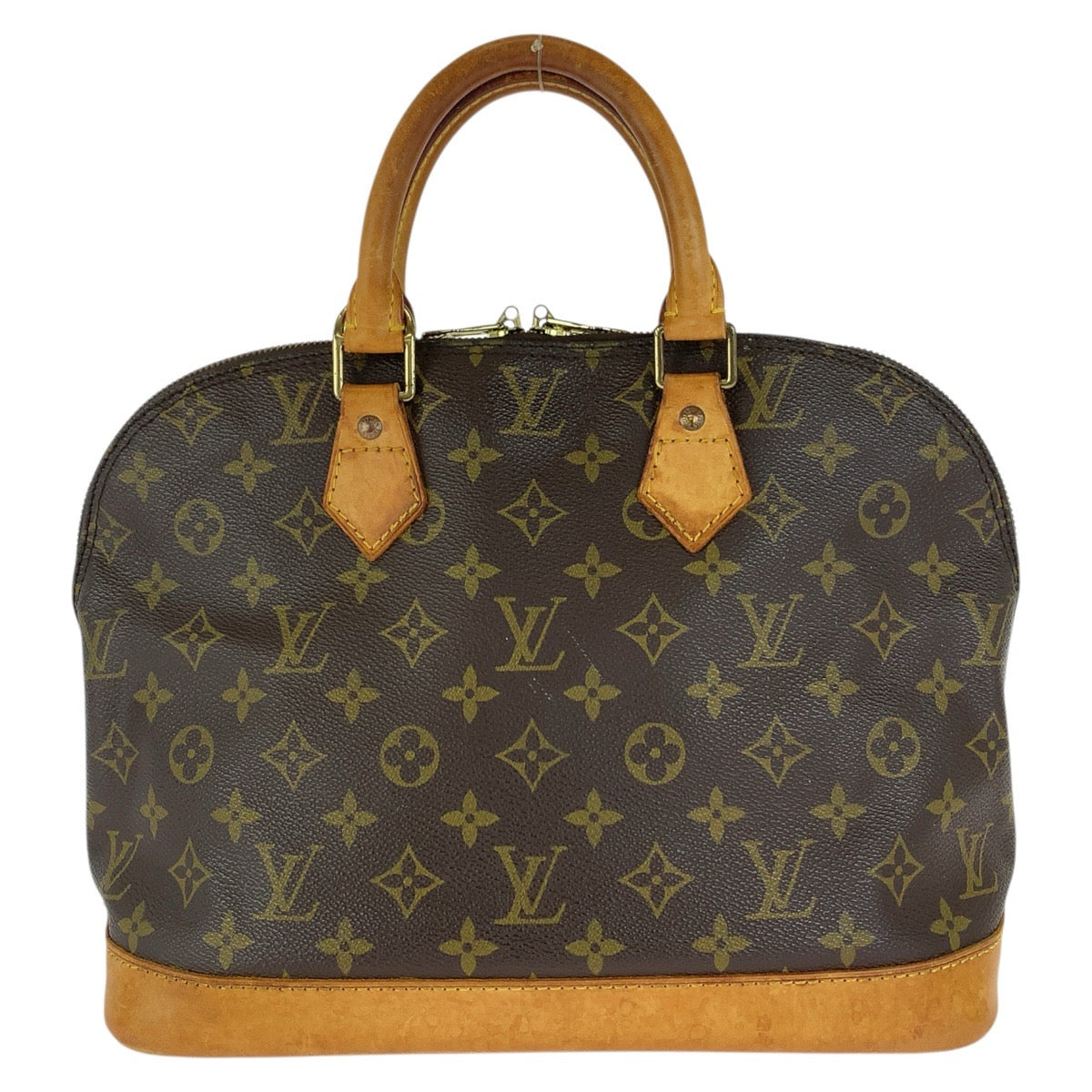 LOUIS VUITTON ルイヴィトン モノグラム アルマ ブラウン ゴールド金具 PVC / レザー M51130 ハンドバッグ レディース B54