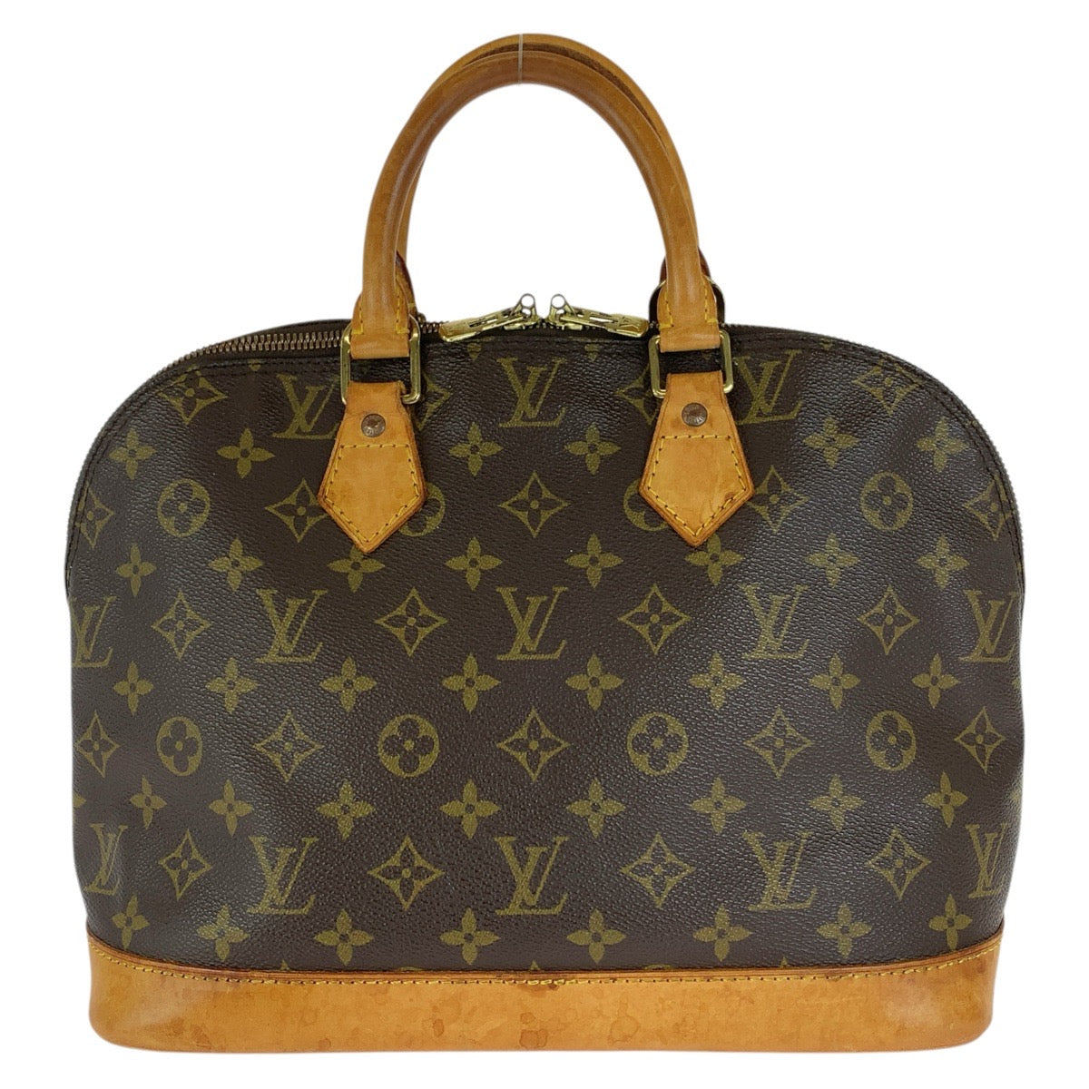 LOUIS VUITTON ルイヴィトン モノグラム アルマ ブラウン ゴールド金具 PVC / レザー M51130 ハンドバッグ レディース B54