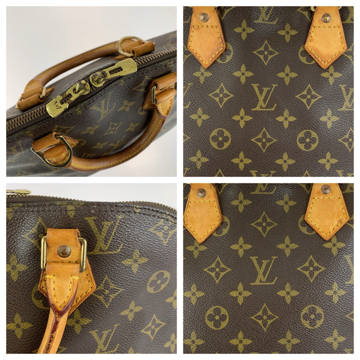 LOUIS VUITTON ルイヴィトン モノグラム アルマ ブラウン ゴールド金具 PVC / レザー M51130 ハンドバッグ レディース B54