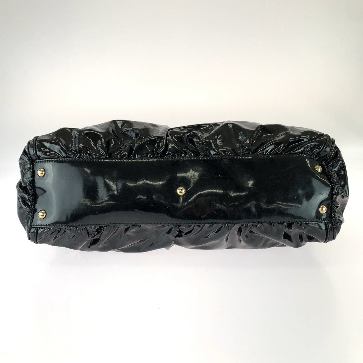 GUCCI グッチ アビー ブラック 黒 ゴールド金具 エナメル 190248 トートバッグ ハンドバッグ レディース B26