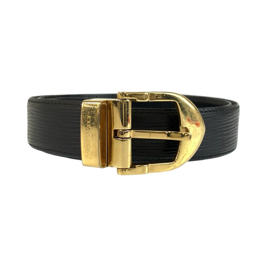 LOUIS VUITTON ルイヴィトン エピ サンチュール サイズ85 ブラック 黒 ノワール ゴールド金具 レザー M68332 ベルト メンズ AB22