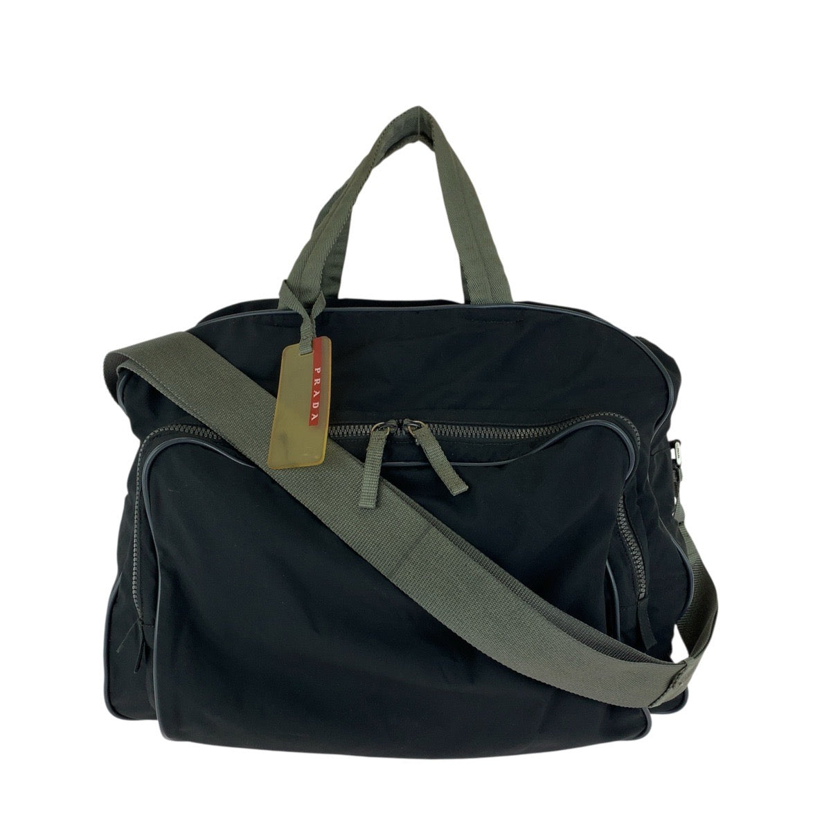 PRADA SPORTS プラダスポーツ スポーツライン 2way ブラック 黒 シルバー金具 ナイロン ボストンバッグ ショルダーバッグ メンズ AB40