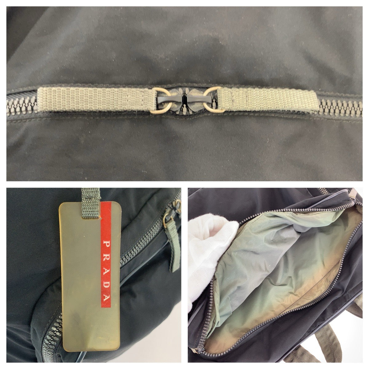 PRADA SPORTS プラダスポーツ スポーツライン 2way ブラック 黒 シルバー金具 ナイロン ボストンバッグ ショルダーバッグ メンズ AB40