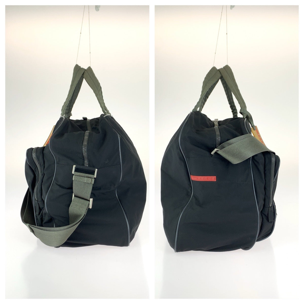 PRADA SPORTS プラダスポーツ スポーツライン 2way ブラック 黒 シルバー金具 ナイロン ボストンバッグ ショルダーバッグ メンズ AB40
