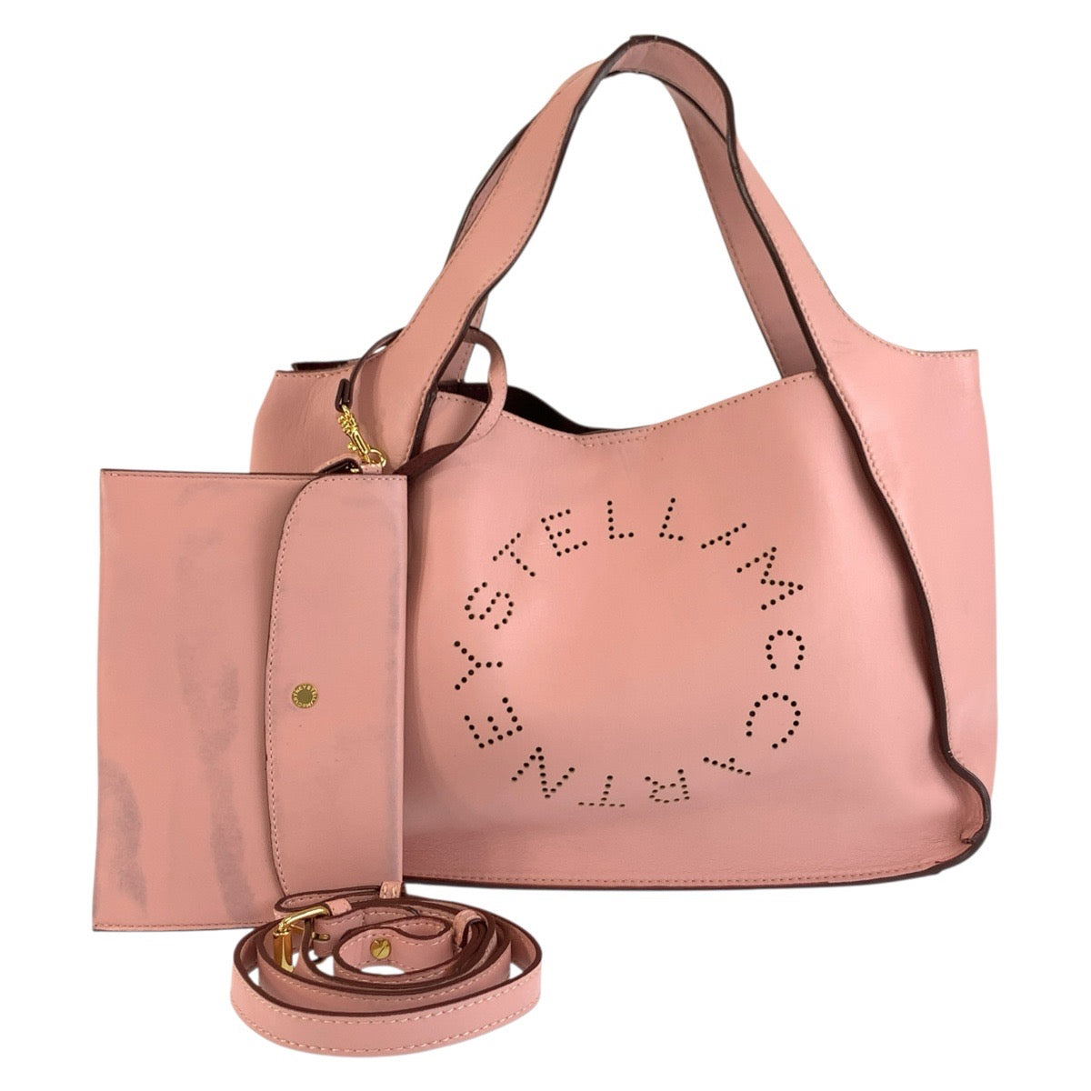 Stella McCartney ステラマッカートニー ピンク ゴールド金具 レザー 513860 トートバッグ ショルダーバッグ 2way レディース B16