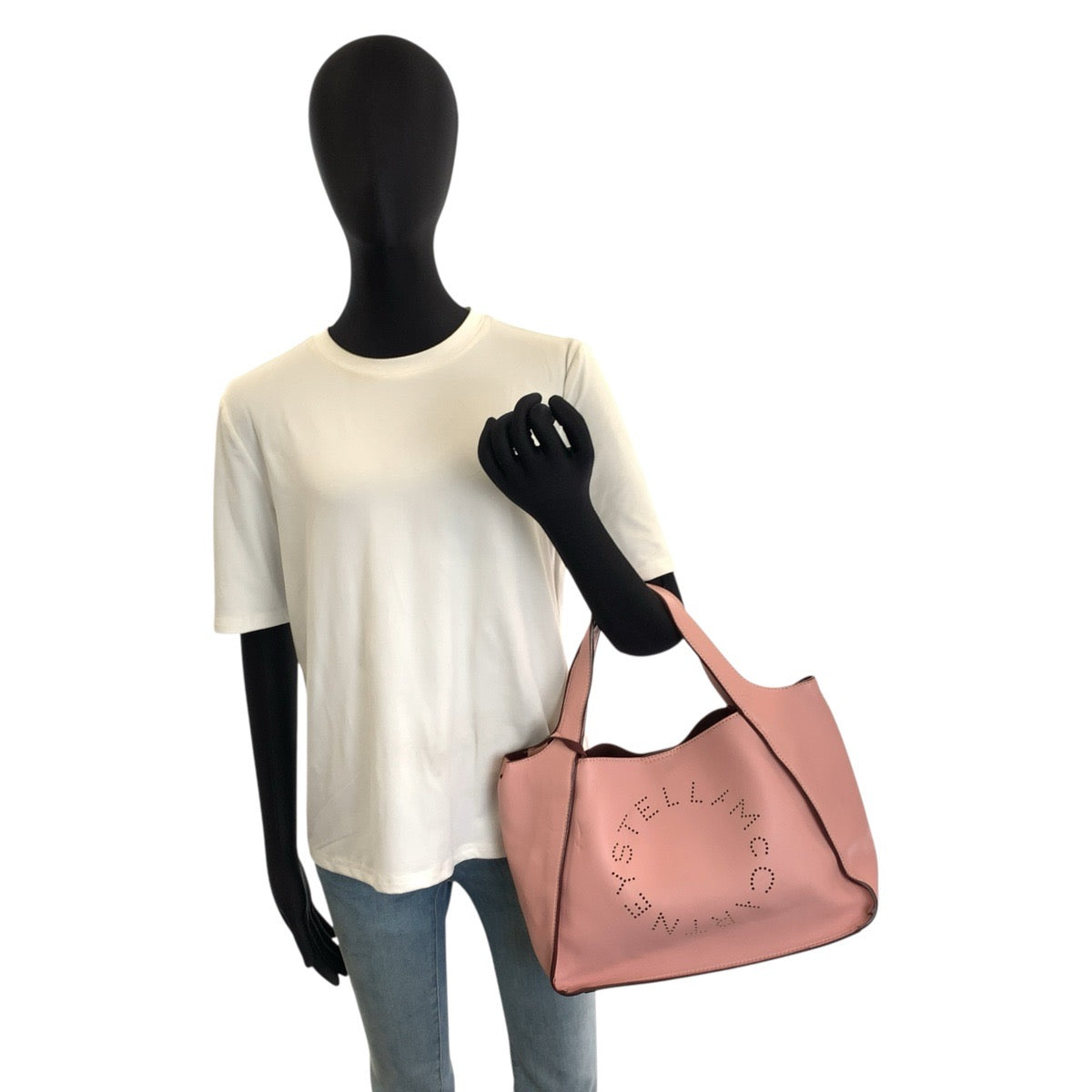 Stella McCartney ステラマッカートニー ピンク ゴールド金具 レザー 513860 トートバッグ ショルダーバッグ 2way レディース B16