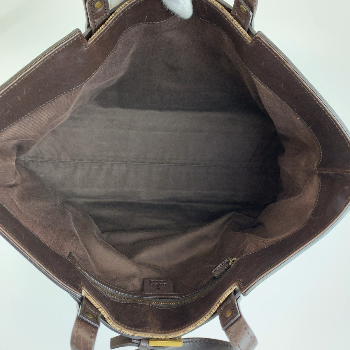 GUCCI グッチ ブラウン ベージュ ゴールド金具 GGキャンバス / レザー 106251 トートバッグ ハンドバッグ レディース B35