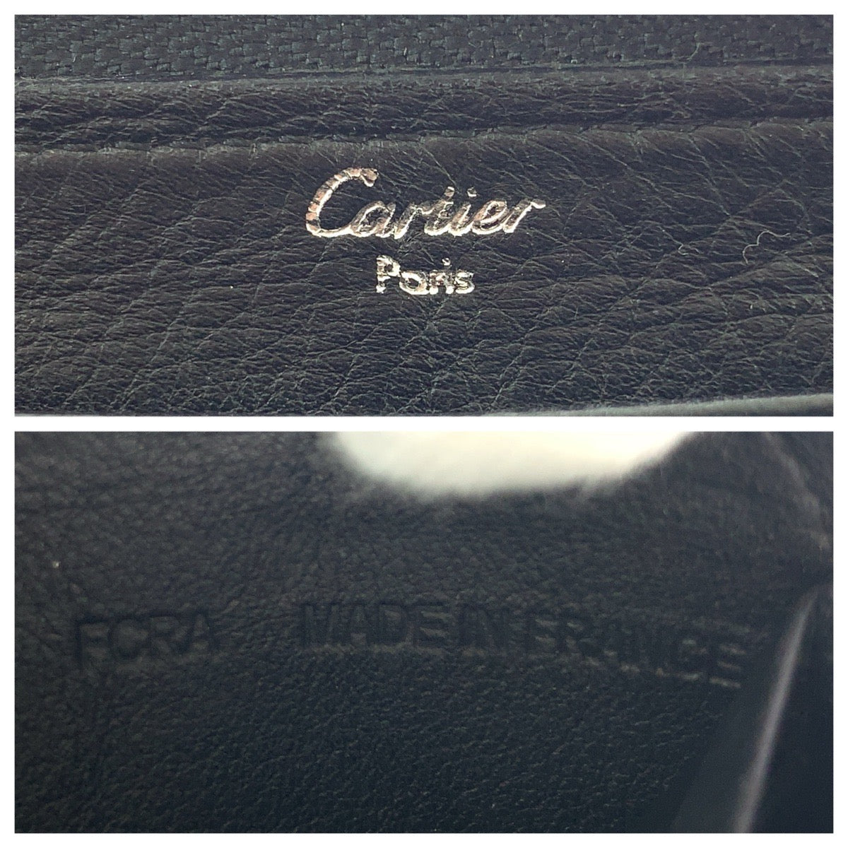 CARTIER カルティエ ハッピーバースデー ブラック 黒 シルバー金具 エナメル / レザー 長財布 ラウンドファスナー 男女兼用 レディース AB31