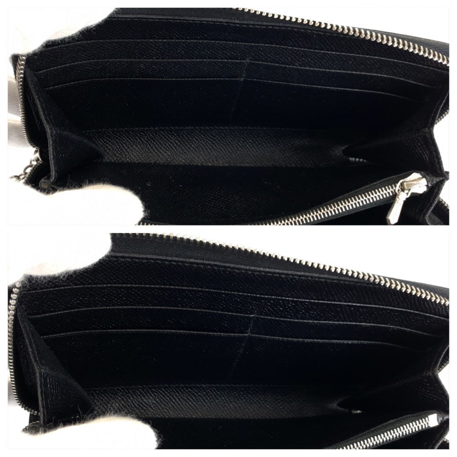 BVLGARI ブルガリ ブルガリブルガリ ブラック 黒 シルバー金具 レザー 長財布 ロングウォレット メンズ AB16