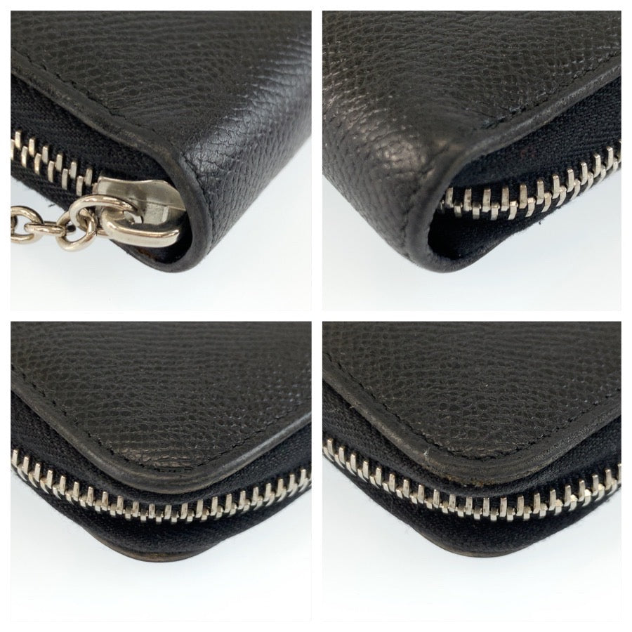 BVLGARI ブルガリ ブルガリブルガリ ブラック 黒 シルバー金具 レザー 長財布 ロングウォレット メンズ AB16