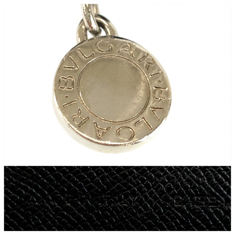 BVLGARI ブルガリ ブルガリブルガリ ブラック 黒 シルバー金具 レザー 長財布 ロングウォレット メンズ AB16