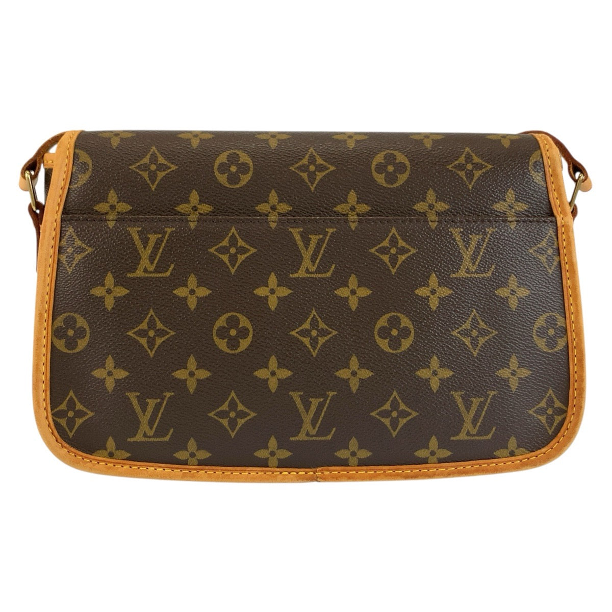 LOUIS VUITTON ルイヴィトン モノグラム ソローニュ ブラウン ゴールド金具 PVC / レザー M42250 ショルダーバッグ メッセンジャーバッグ レディース B113