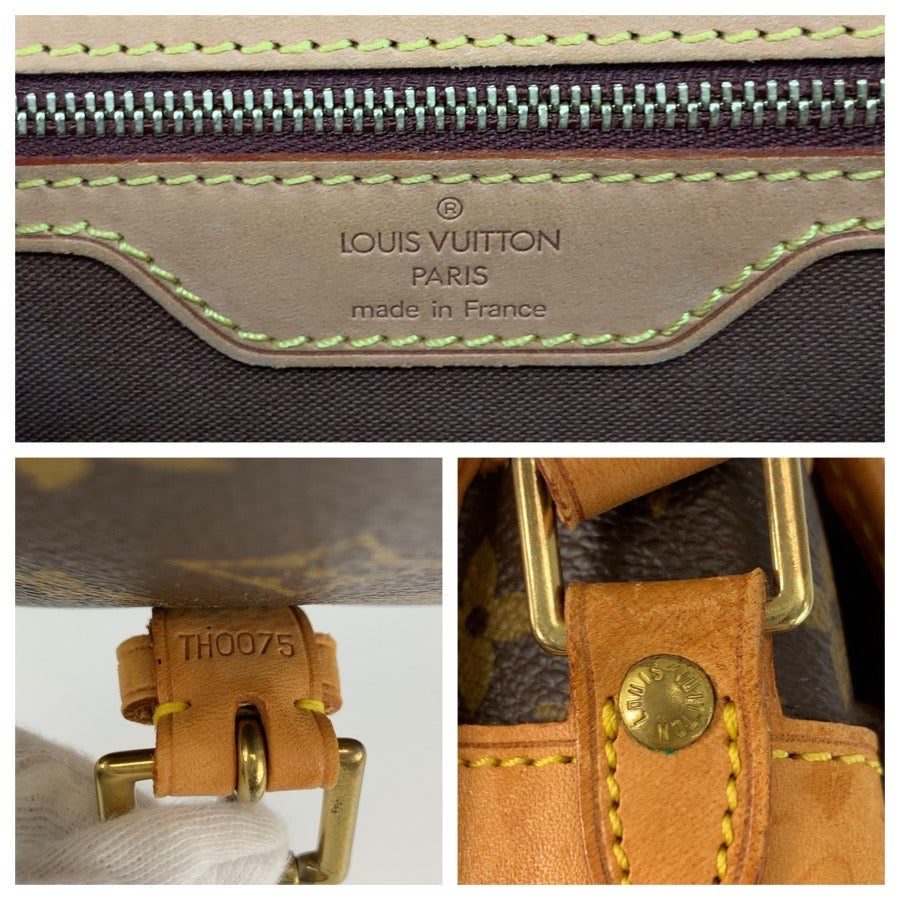 LOUIS VUITTON ルイヴィトン モノグラム ソローニュ ブラウン ゴールド金具 PVC / レザー M42250 ショルダーバッグ メッセンジャーバッグ レディース B113