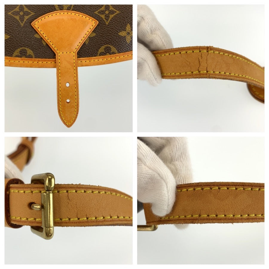 LOUIS VUITTON ルイヴィトン モノグラム ソローニュ ブラウン ゴールド金具 PVC / レザー M42250 ショルダーバッグ メッセンジャーバッグ レディース B113