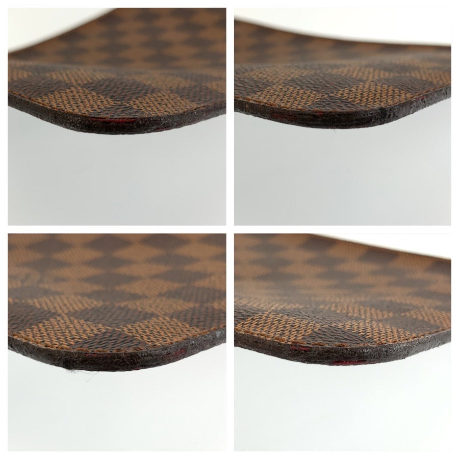LOUIS VUITTON ルイヴィトン ダミエ ネヴァーフル用ポーチ ブラウン ゴールド金具 PVC ポーチ レディース B26