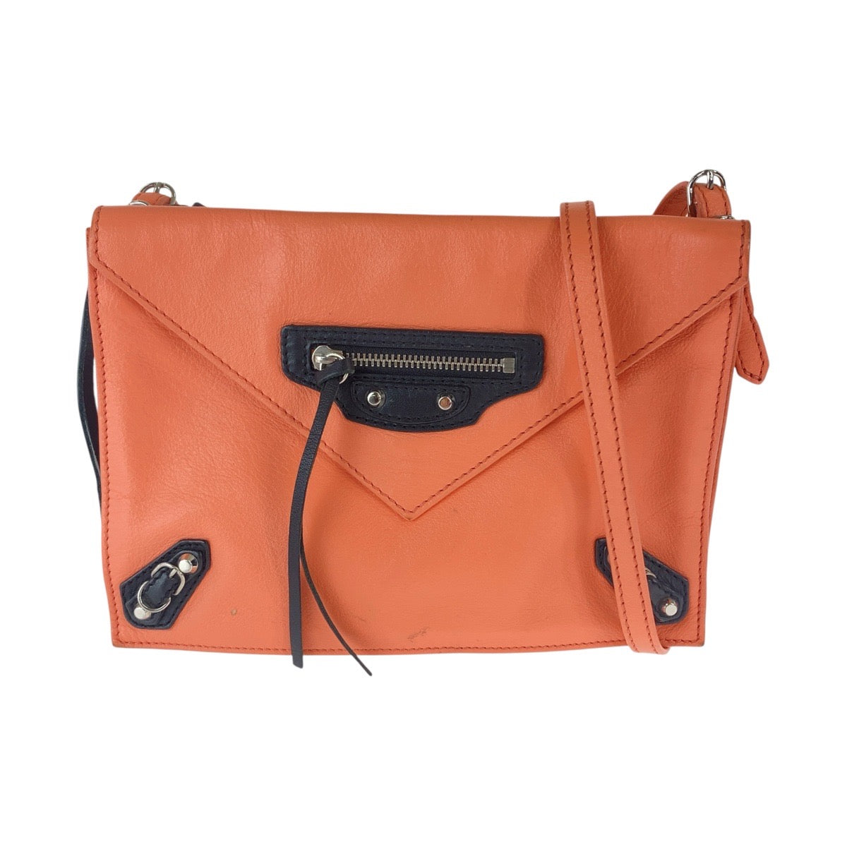 BALENCIAGA バレンシアガ Papier Mini Triple ピンク シルバー金具 レザー 299482 ショルダーバッグ ポシェット レディース AB73
