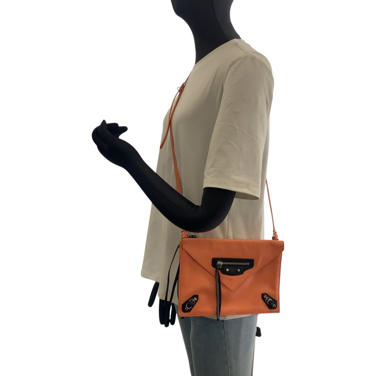 BALENCIAGA バレンシアガ Papier Mini Triple ピンク シルバー金具 レザー 299482 ショルダーバッグ ポシェット レディース AB73