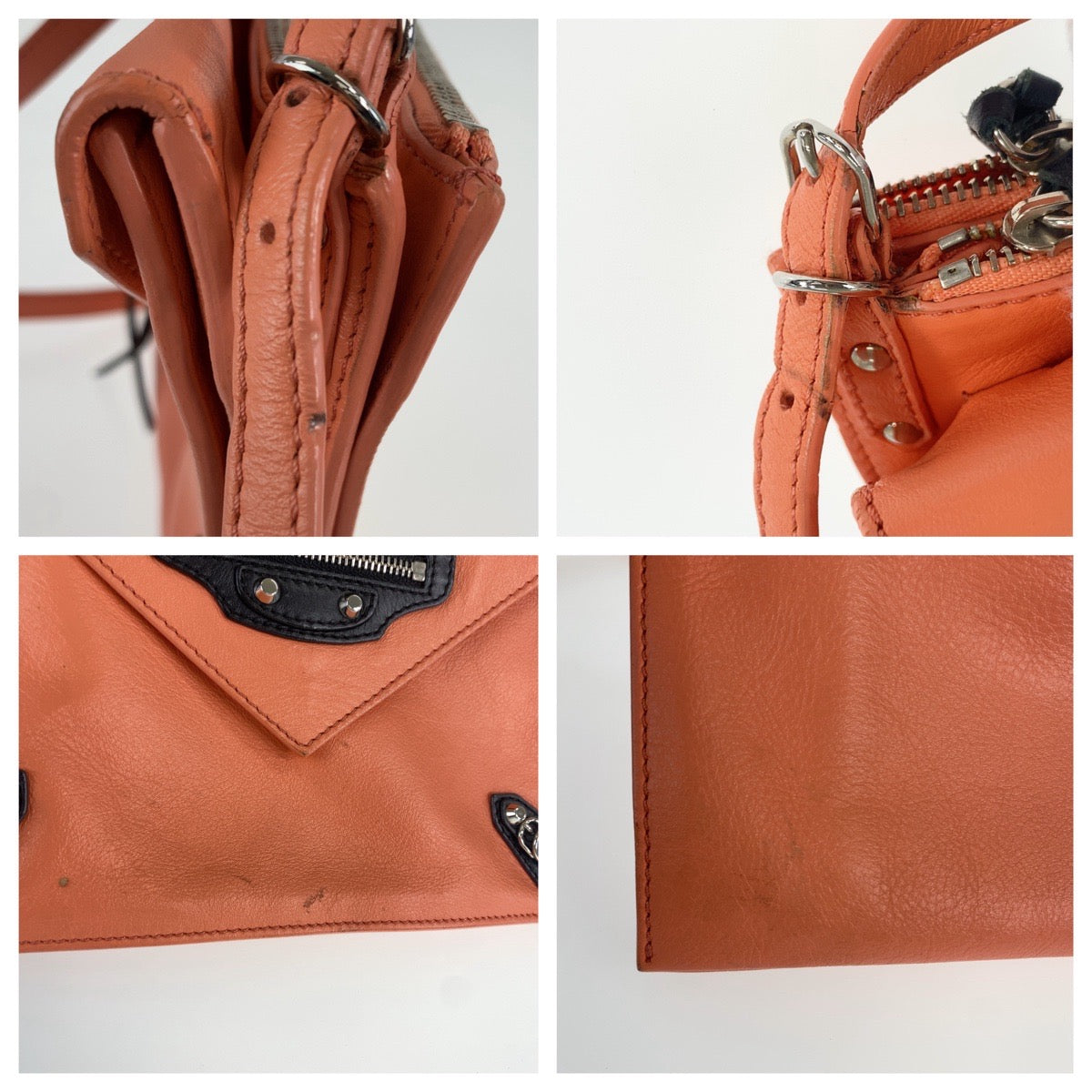 BALENCIAGA バレンシアガ Papier Mini Triple ピンク シルバー金具 レザー 299482 ショルダーバッグ ポシェット レディース AB73