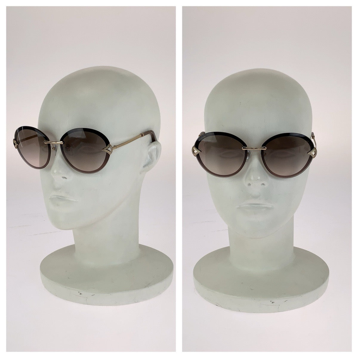 BVLGARI ブルガリ ディーヴァ ドリーム サイズ61□15 ブラウン ゴールド金具 メタル / プラスチック BV6101-B 2037/3B サングラス バタフライ レディース AB21