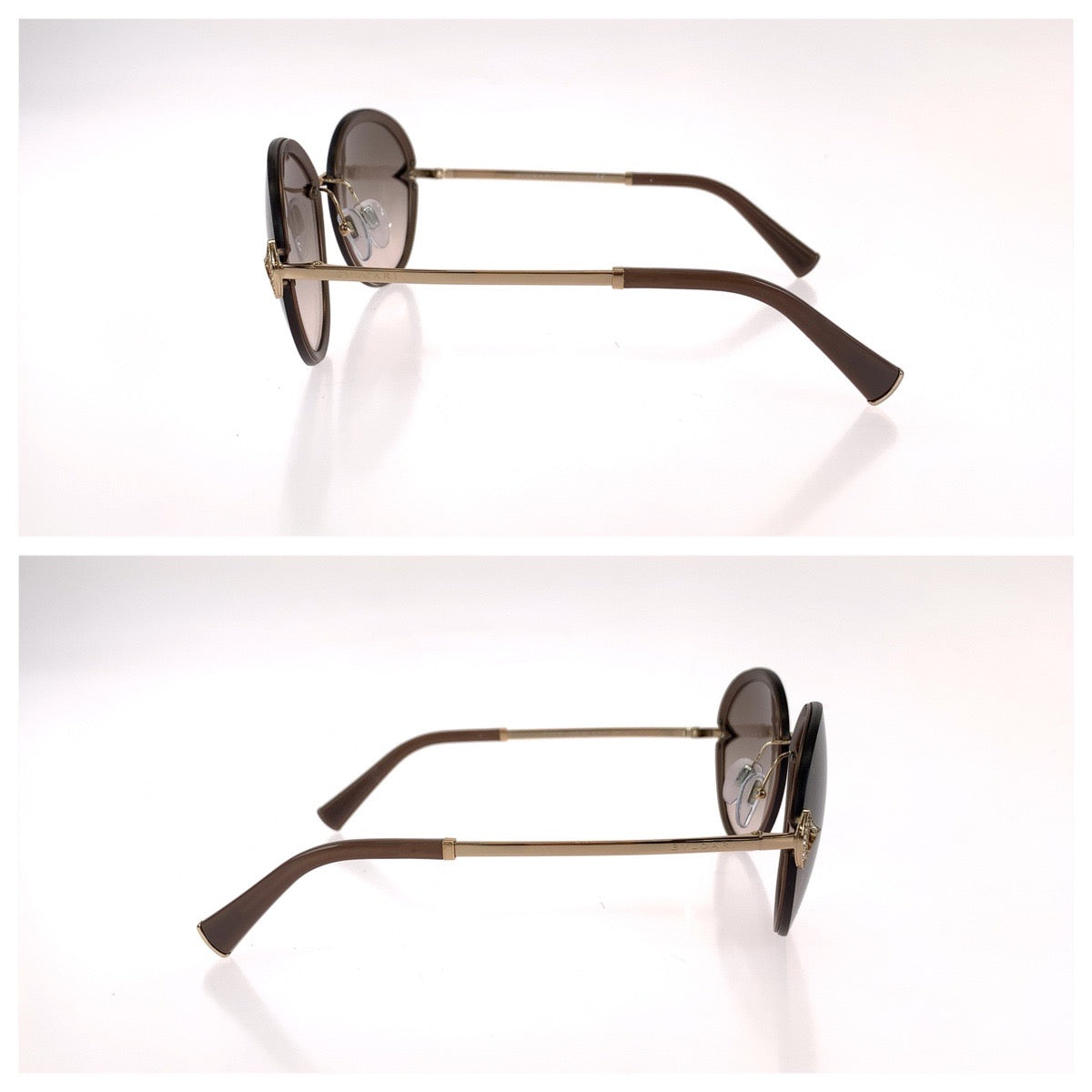 BVLGARI ブルガリ ディーヴァ ドリーム サイズ61□15 ブラウン ゴールド金具 メタル / プラスチック BV6101-B 2037/3B サングラス バタフライ レディース AB21