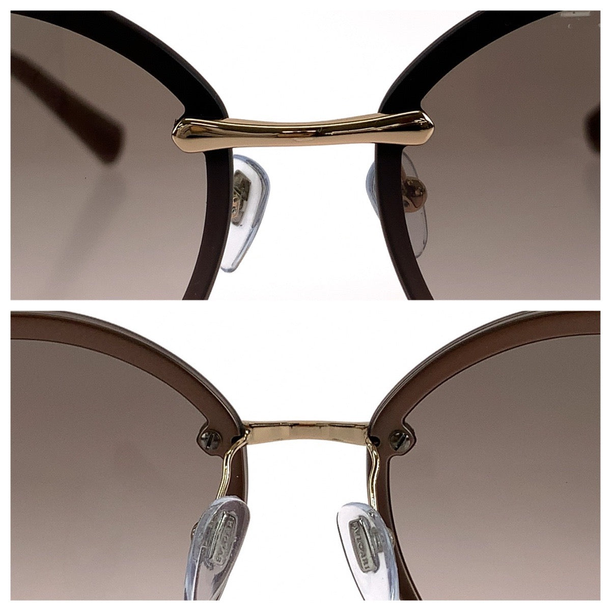 BVLGARI ブルガリ ディーヴァ ドリーム サイズ61□15 ブラウン ゴールド金具 メタル / プラスチック BV6101-B 2037/3B サングラス バタフライ レディース AB21