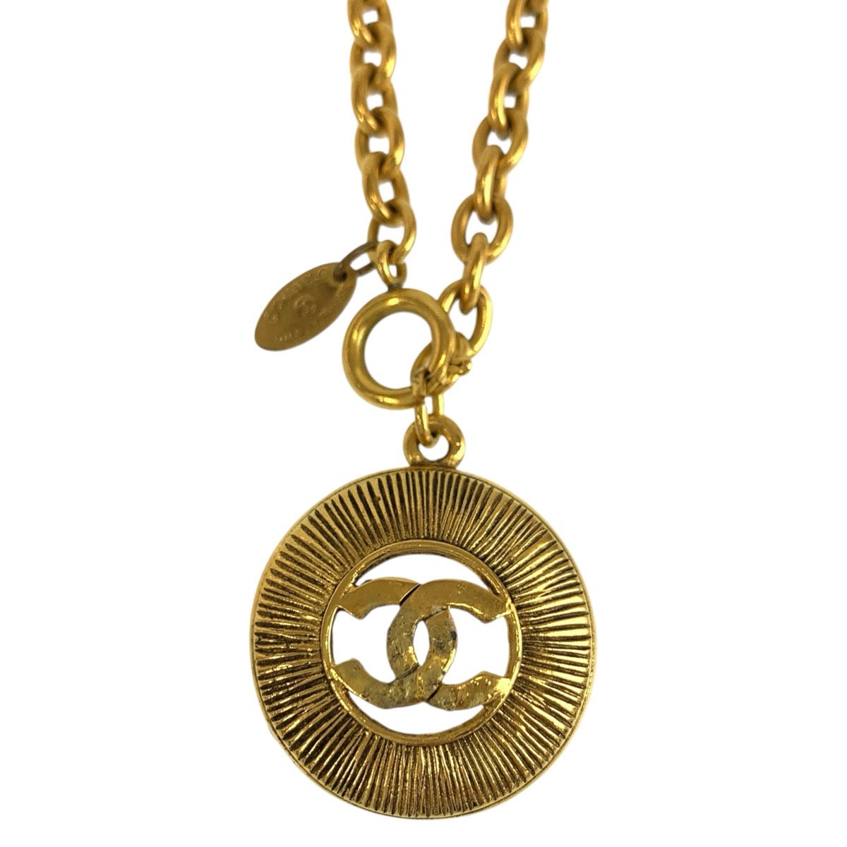 CHANEL シャネル ヴィンテージ ココマーク ゴールド メッキ ネックレス レディース AB58