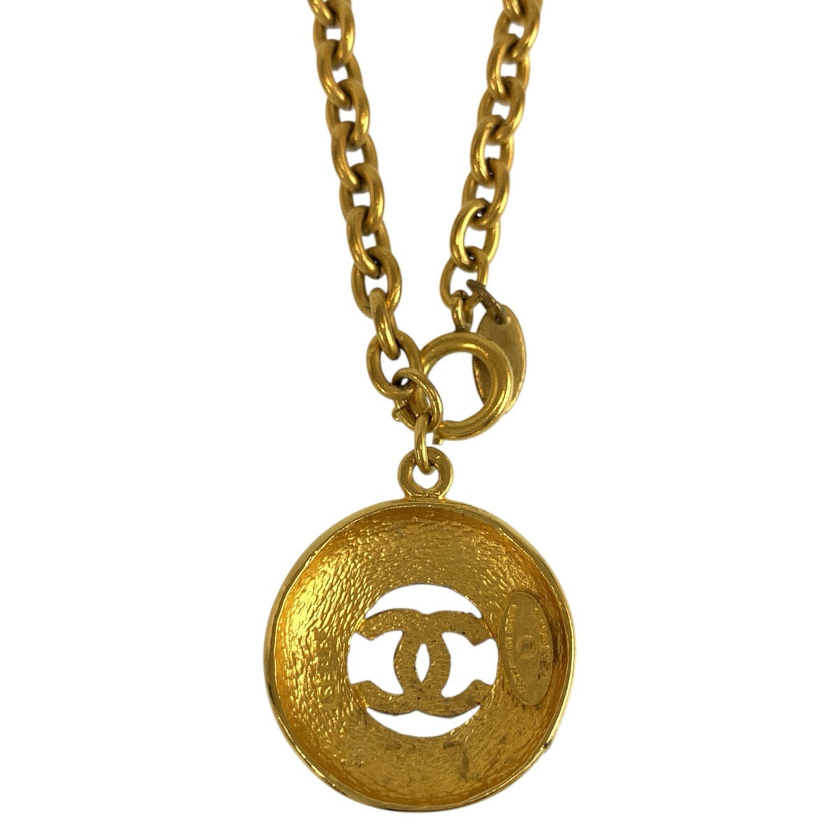 CHANEL シャネル ヴィンテージ ココマーク ゴールド メッキ ネックレス レディース AB58