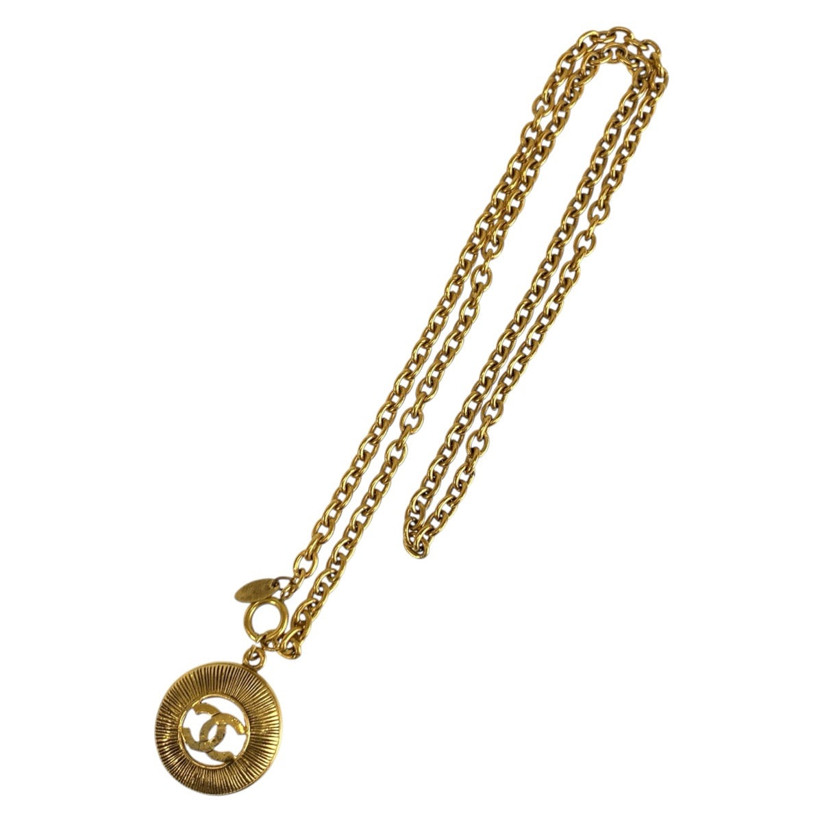 CHANEL シャネル ヴィンテージ ココマーク ゴールド メッキ ネックレス レディース AB58