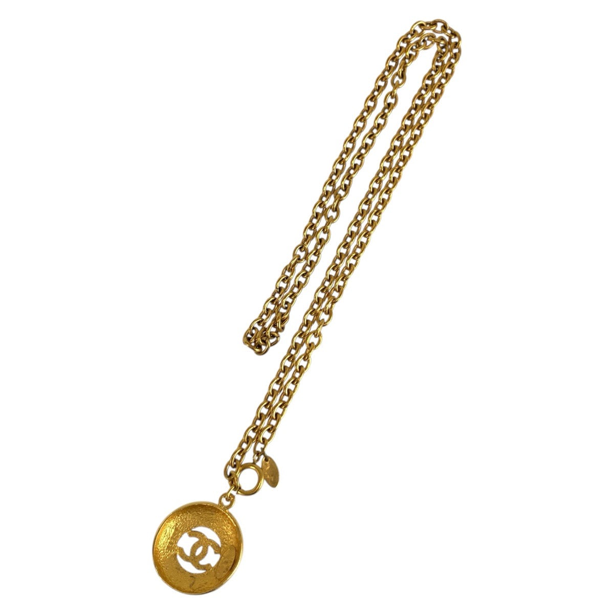 CHANEL シャネル ヴィンテージ ココマーク ゴールド メッキ ネックレス レディース AB58