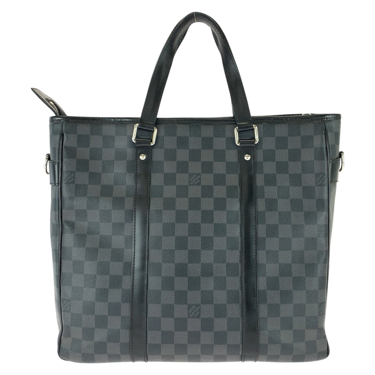 LOUIS VUITTON ルイヴィトン ダミエ グラフィット タダオ PM ブラック 黒 シルバー金具 PVC / レザー N41259 ビジネスバッグ トートバッグ メンズ B48