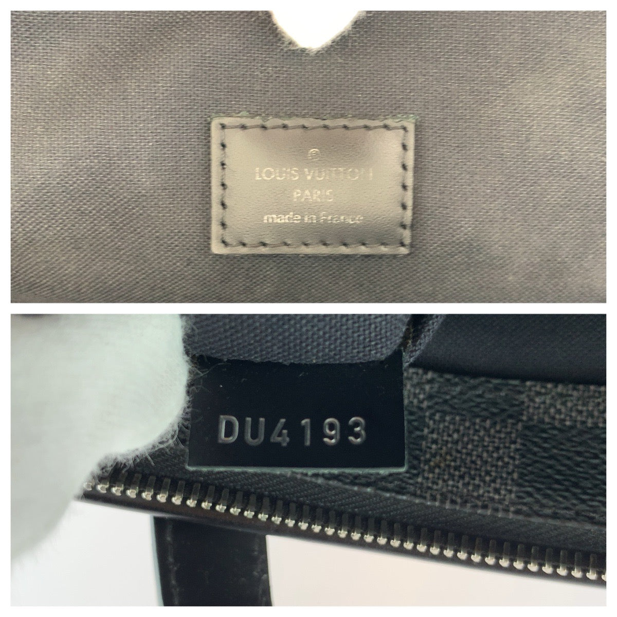 LOUIS VUITTON ルイヴィトン ダミエ グラフィット タダオ PM ブラック 黒 シルバー金具 PVC / レザー N41259 ビジネスバッグ トートバッグ メンズ B48