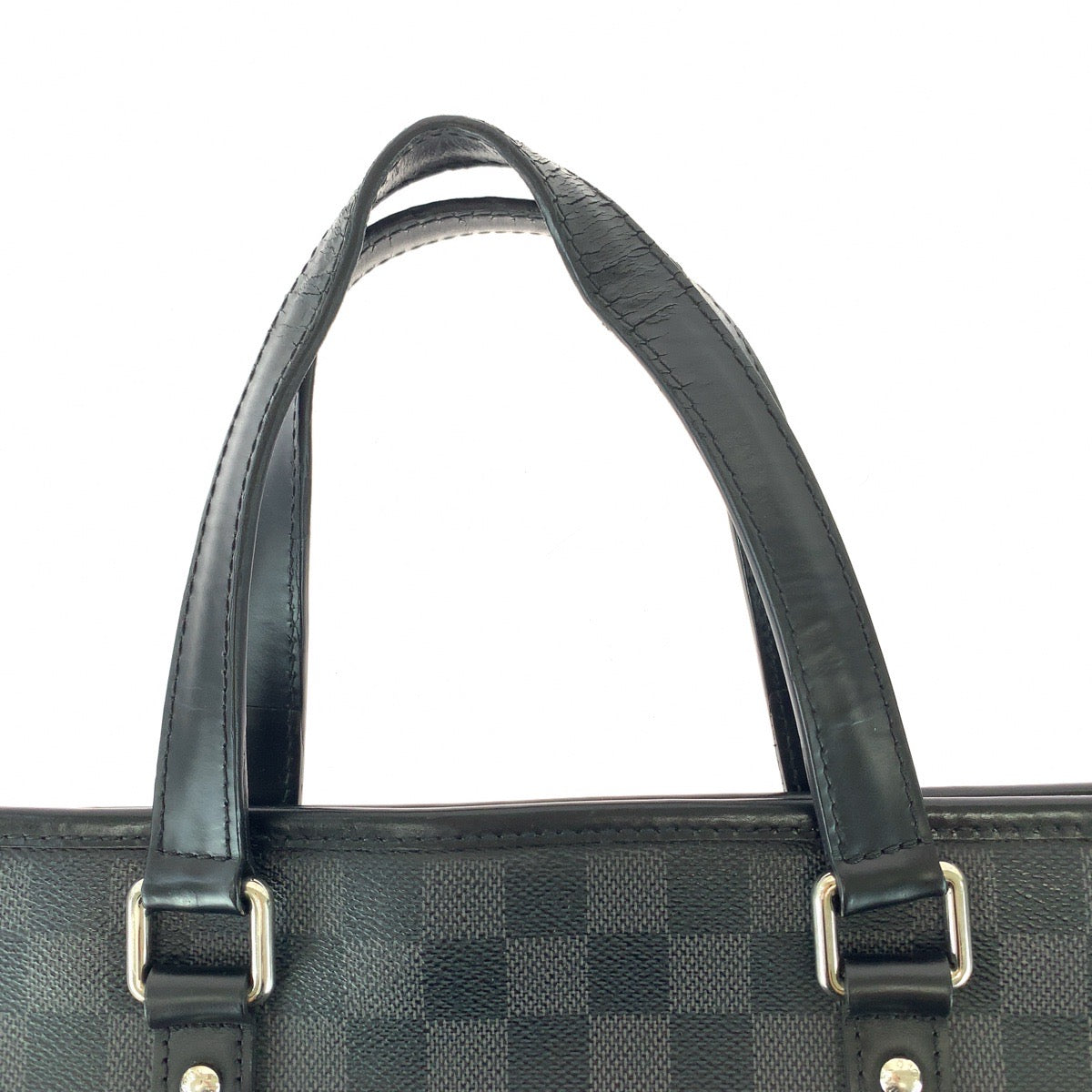 LOUIS VUITTON ルイヴィトン ダミエ グラフィット タダオ PM ブラック 黒 シルバー金具 PVC / レザー N41259 ビジネスバッグ トートバッグ メンズ B48