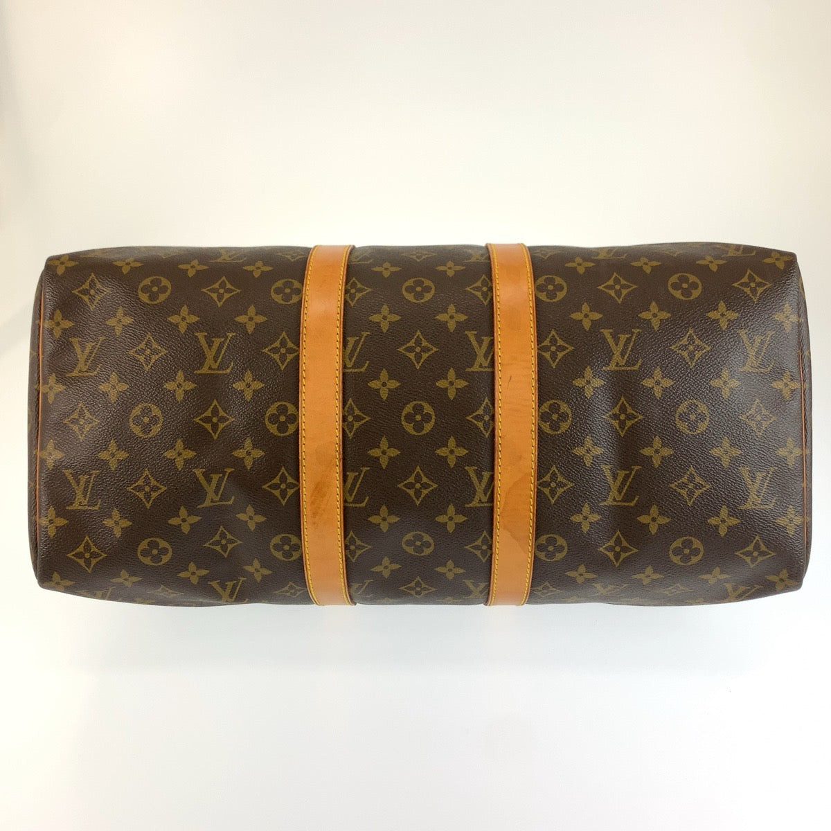 LOUIS VUITTON ルイヴィトン モノグラム キーポル45 ブラウン ゴールド金具 PVC / レザー M41428 ボストンバッグ 男女兼用 レディース B67