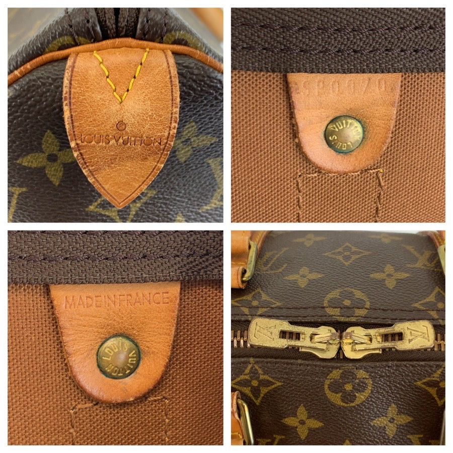 LOUIS VUITTON ルイヴィトン モノグラム キーポル45 ブラウン ゴールド金具 PVC / レザー M41428 ボストンバッグ 男女兼用 レディース B67