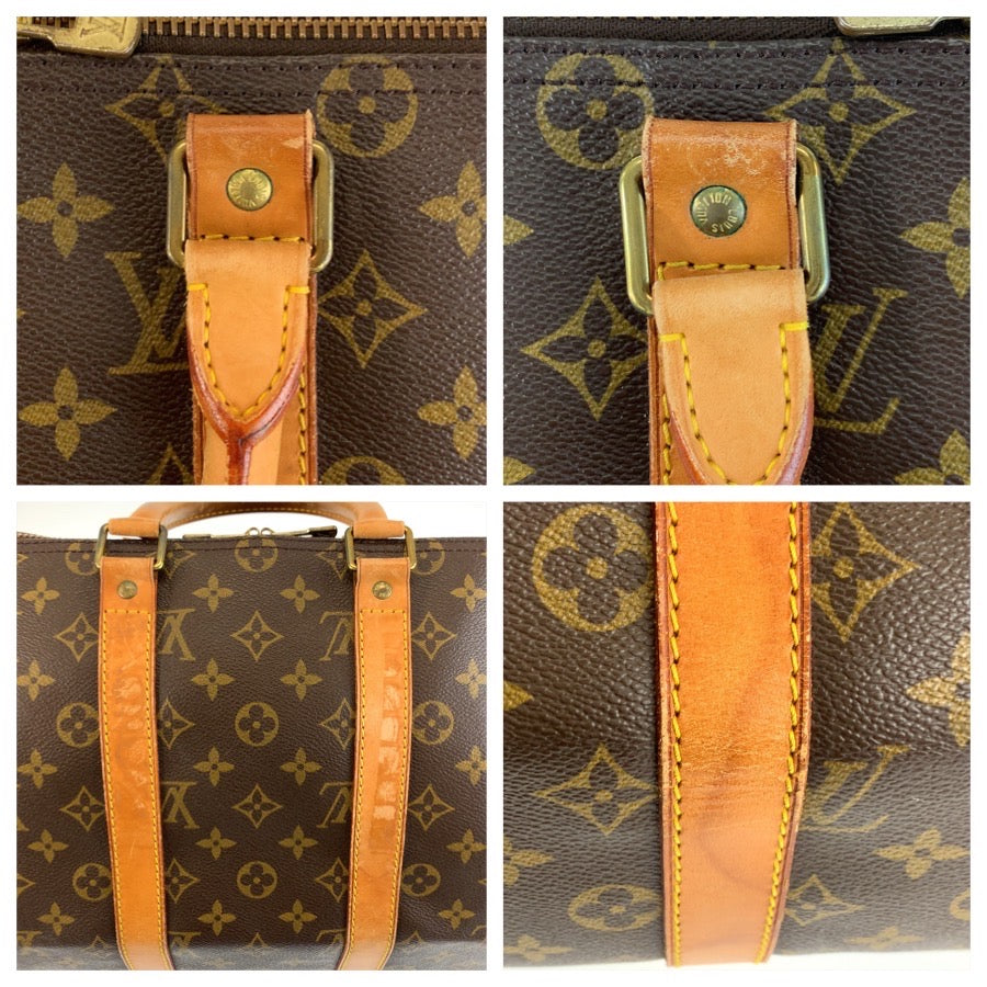 LOUIS VUITTON ルイヴィトン モノグラム キーポル45 ブラウン ゴールド金具 PVC / レザー M41428 ボストンバッグ 男女兼用 レディース B67