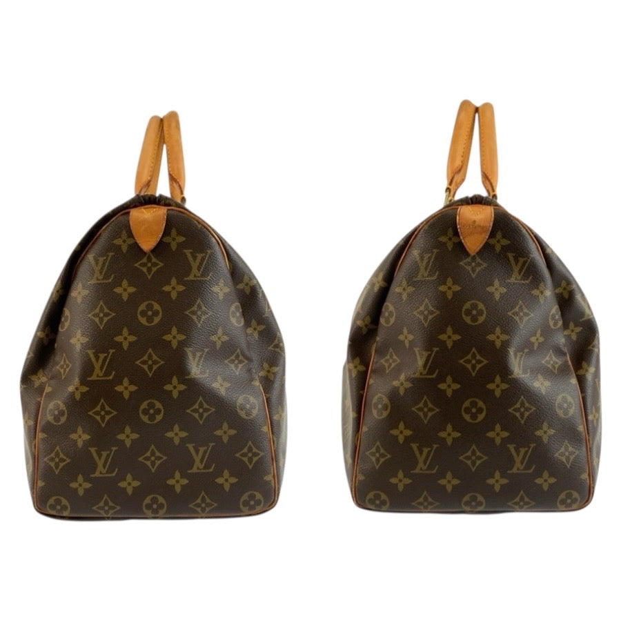 LOUIS VUITTON ルイヴィトン モノグラム キーポル45 ブラウン ゴールド金具 PVC / レザー M41428 ボストンバッグ 男女兼用 レディース B67