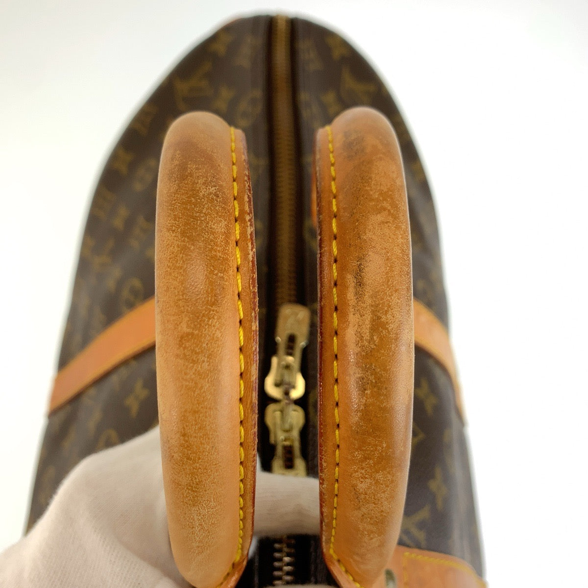 LOUIS VUITTON ルイヴィトン モノグラム キーポル45 ブラウン ゴールド金具 PVC / レザー M41428 ボストンバッグ 男女兼用 レディース B67