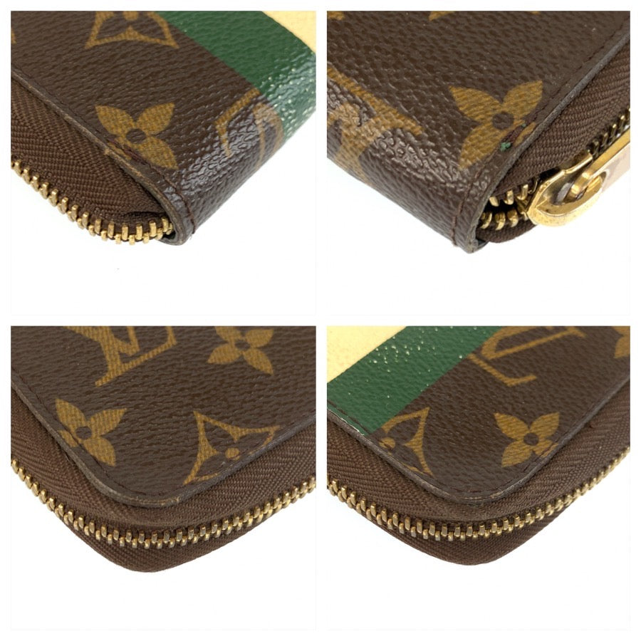 LOUIS VUITTON ルイヴィトン ジッピーオーガナイザー ベルボーイ ブラウン ゴールド金具 PVC M60035 長財布 ロングウォレット レディース AB37
