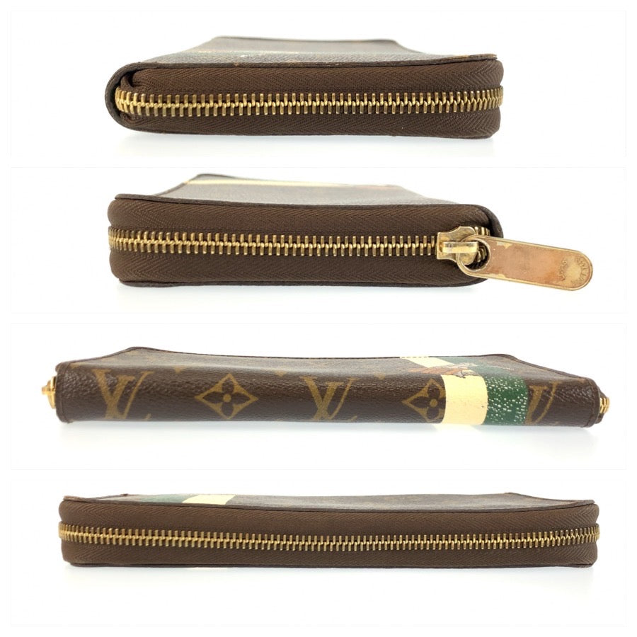 LOUIS VUITTON ルイヴィトン ジッピーオーガナイザー ベルボーイ ブラウン ゴールド金具 PVC M60035 長財布 ロングウォレット レディース AB37