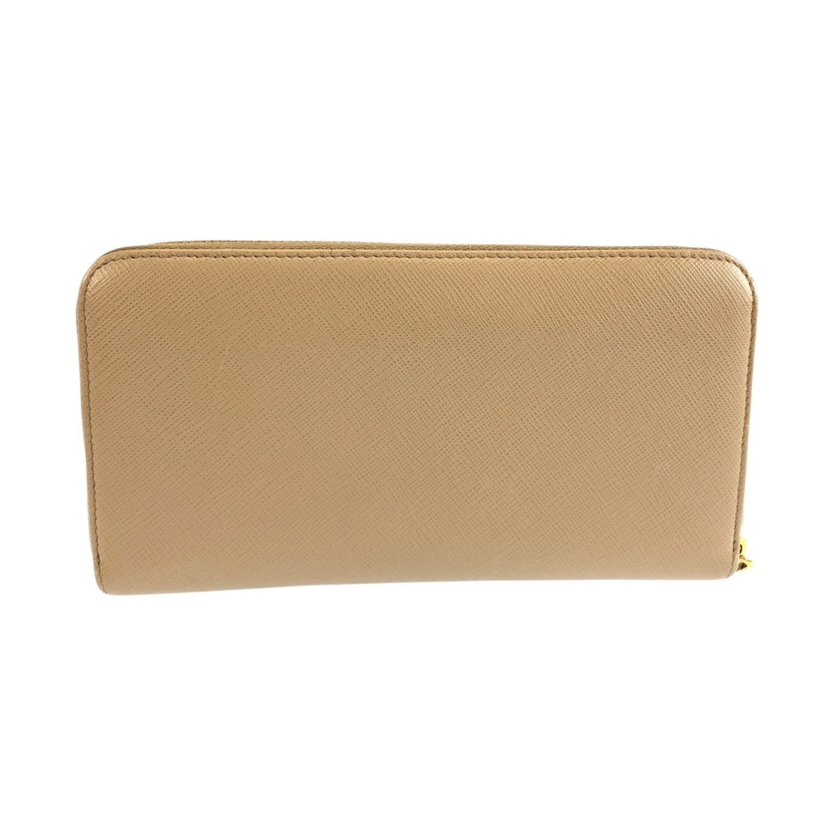 PRADA プラダ サフィアーノ ベージュ ゴールド金具 レザー 長財布 ロングウォレット レディース AB28