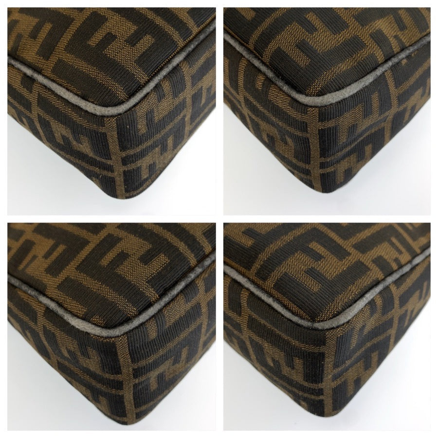 FENDI フェンディ ヴィンテージ ズッカ ブラウン ゴールド金具 キャンバス / レザー 2211 2643479 ショルダーバッグ レディース B60