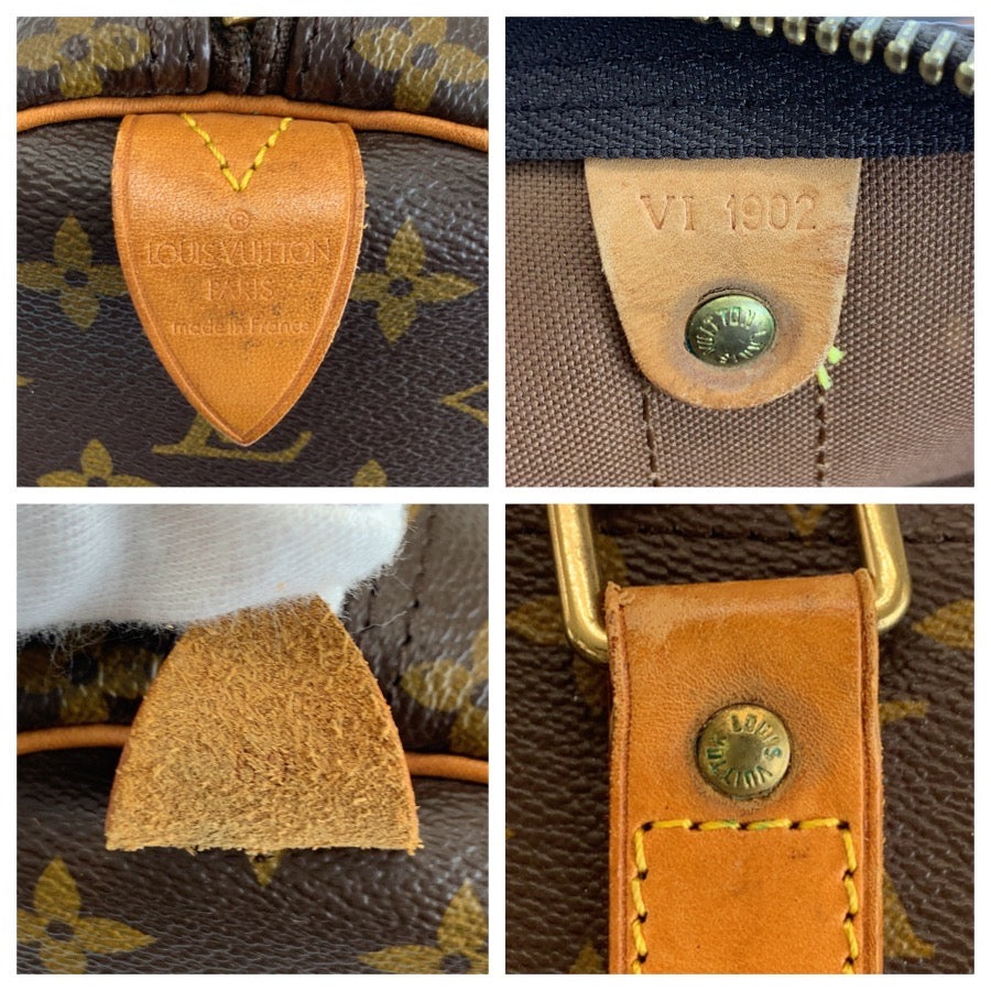 LOUIS VUITTON ルイヴィトン モノグラム キーポル60 ブラウン ゴールド金具 PVC / レザー M41422 ボストンバッグ 男女兼用 メンズ B81