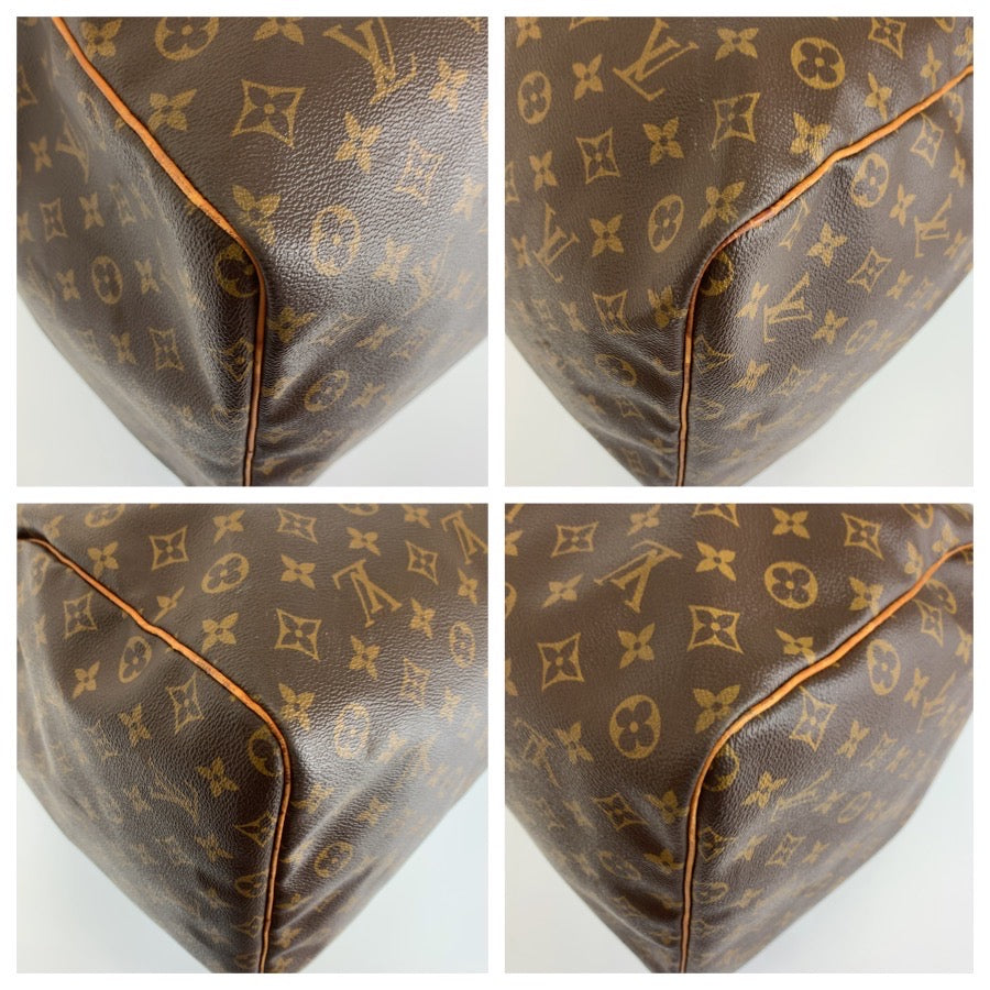 LOUIS VUITTON ルイヴィトン モノグラム キーポル60 ブラウン ゴールド金具 PVC / レザー M41422 ボストンバッグ 男女兼用 メンズ B81
