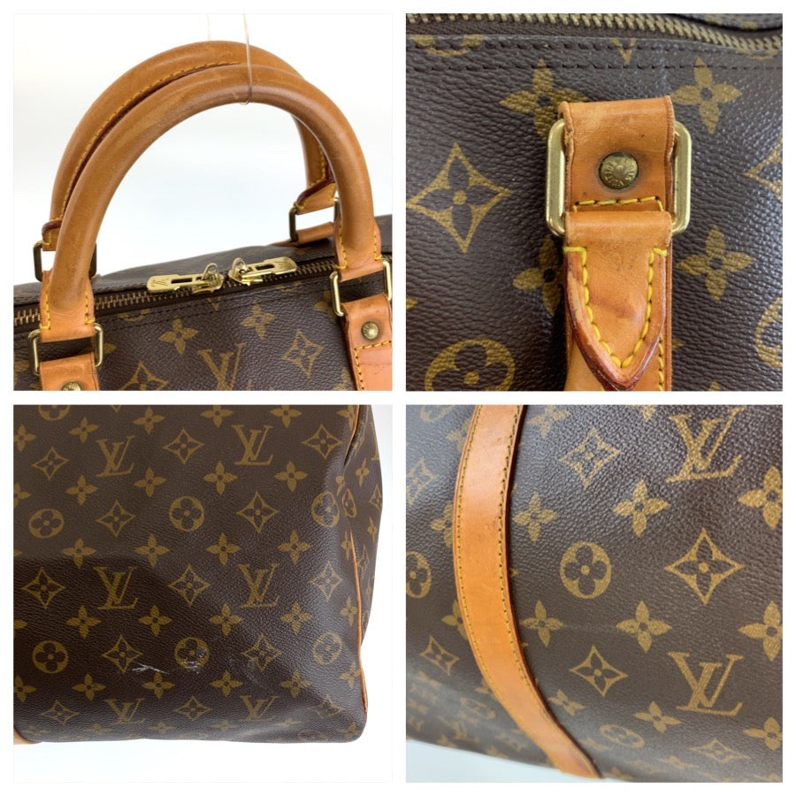 LOUIS VUITTON ルイヴィトン モノグラム キーポル60 ブラウン ゴールド金具 PVC / レザー M41422 ボストンバッグ 男女兼用 メンズ B81