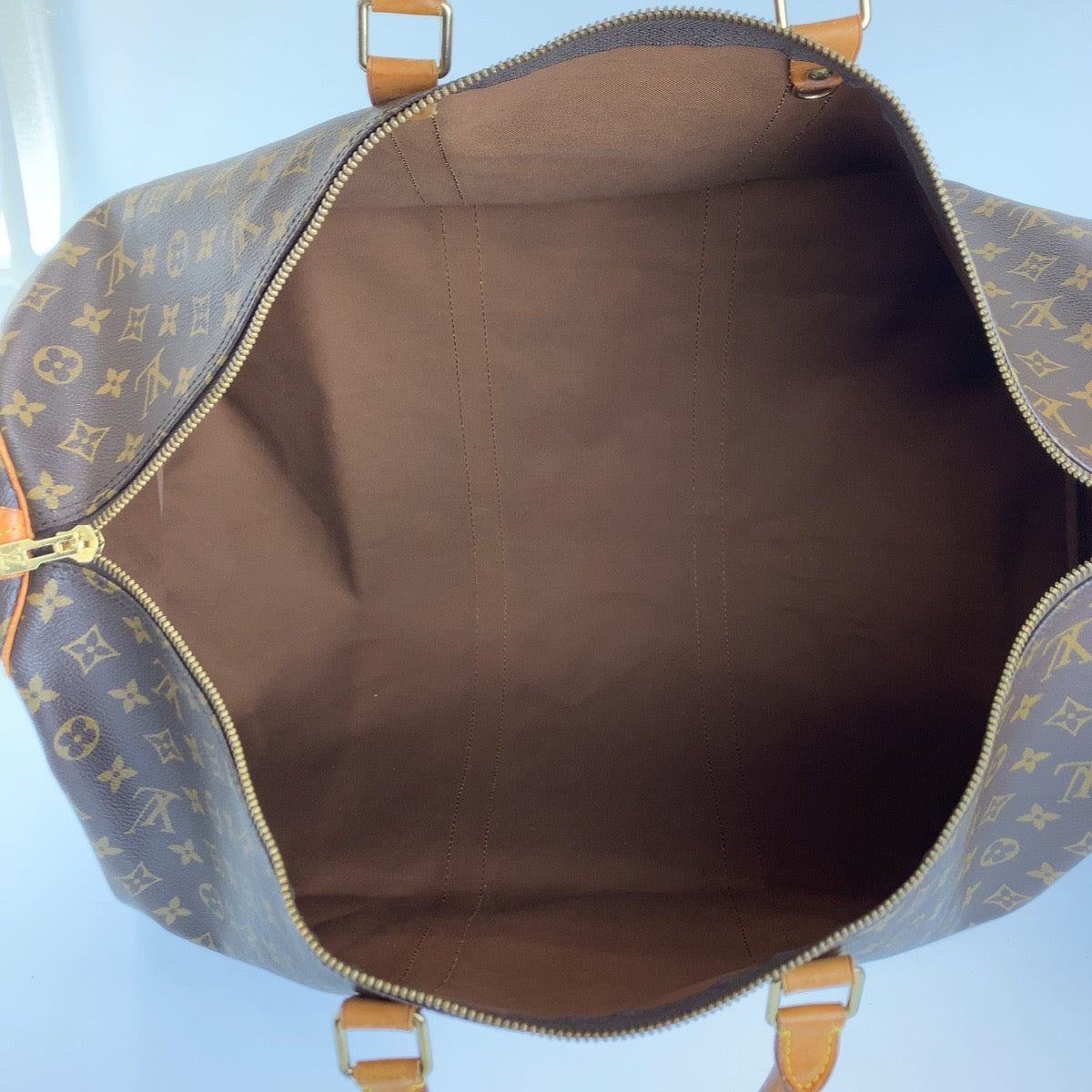 LOUIS VUITTON ルイヴィトン モノグラム キーポル60 ブラウン ゴールド金具 PVC / レザー M41422 ボストンバッグ 男女兼用 メンズ B81