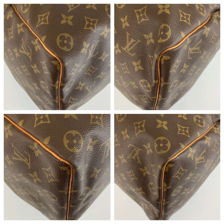 LOUIS VUITTON ルイヴィトン モノグラム キーポル50 ブラウン ゴールド金具 PVC / レザー M41426 ボストンバッグ 男女兼用 レディース B76
