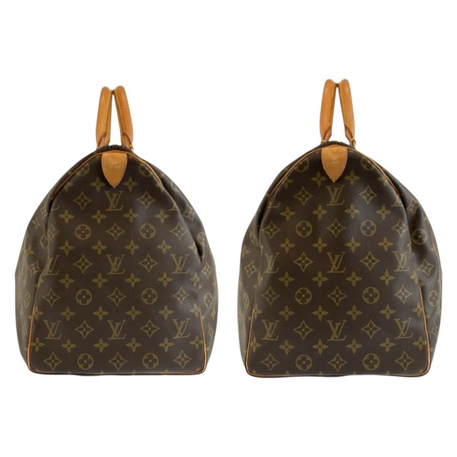 LOUIS VUITTON ルイヴィトン モノグラム キーポル50 ブラウン ゴールド金具 PVC / レザー M41426 ボストンバッグ 男女兼用 レディース B76